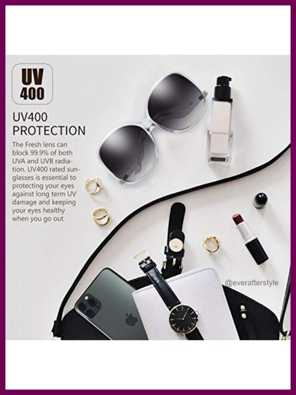 Oversized Jackie O Cat Eye Hybrid Sunglasses UV Protection - Picture 3 of 6